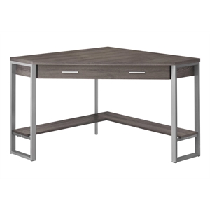 Computer Desk Home Office Corner 42&quotL Work Laptop Metal Brown