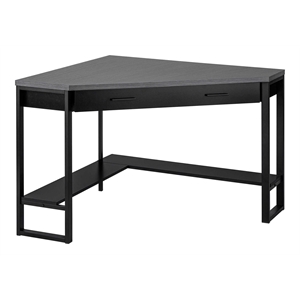 Computer Desk Home Office Corner 42&quotL Work Laptop Metal Black