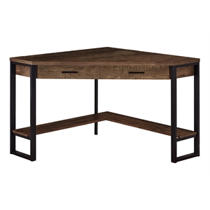 Computer Desk Home Office Corner 42&quotL Work Laptop Metal Brown