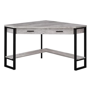 Computer Desk Home Office Corner 42&quotL Work Laptop Metal Grey