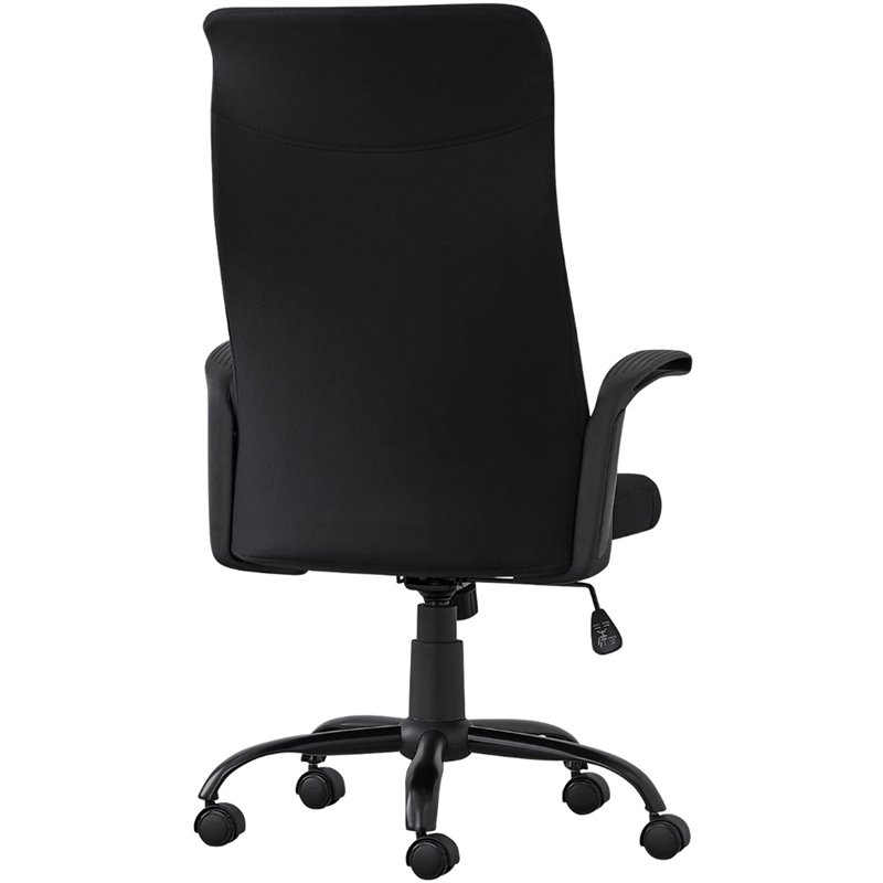 Office Chair Swivel Ergonomic Armrests Computer Desk Work Metal Black