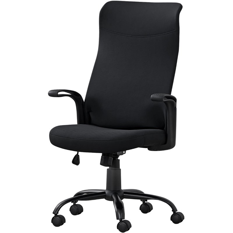 Office Chair Swivel Ergonomic Armrests Computer Desk Work Metal Black
