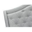 Bed Queen Size Platform Bedroom Frame Upholstered Velvet Wood Legs Grey