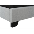 Bed Queen Size Platform Bedroom Frame Upholstered Velvet Wood Legs Grey