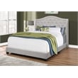 Bed Queen Size Platform Bedroom Frame Upholstered Velvet Wood Legs Grey
