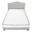 Bed Queen Size Platform Bedroom Frame Upholstered Velvet Wood Legs Grey