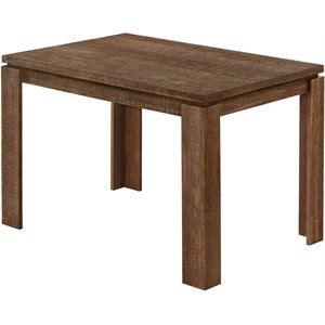 monarch contemporary wooden paneled dining table in brown oak
