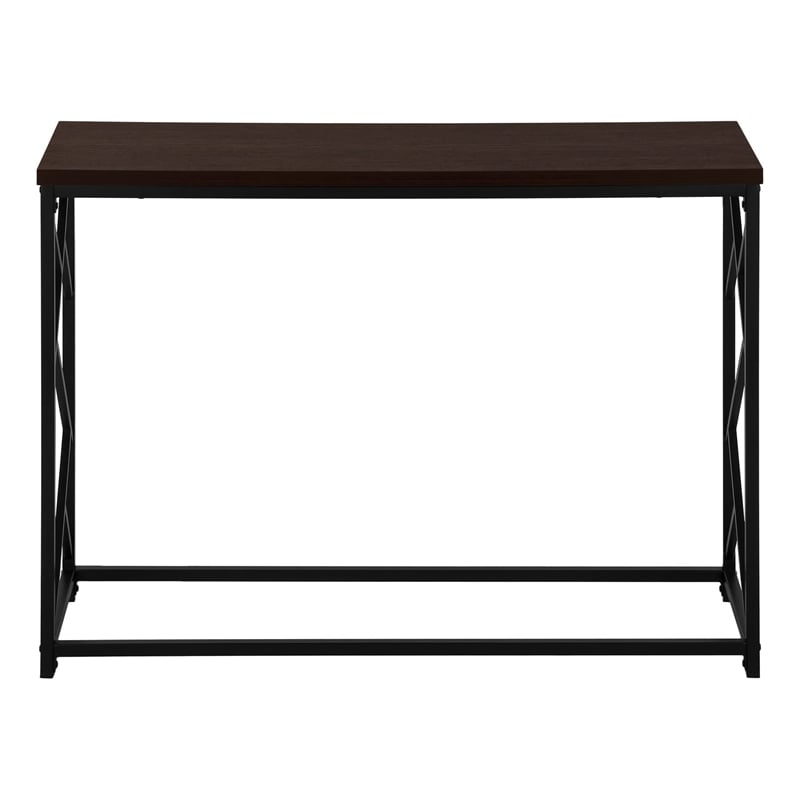 Accent Table Console Entryway Narrow Sofa Bedroom Metal Brown