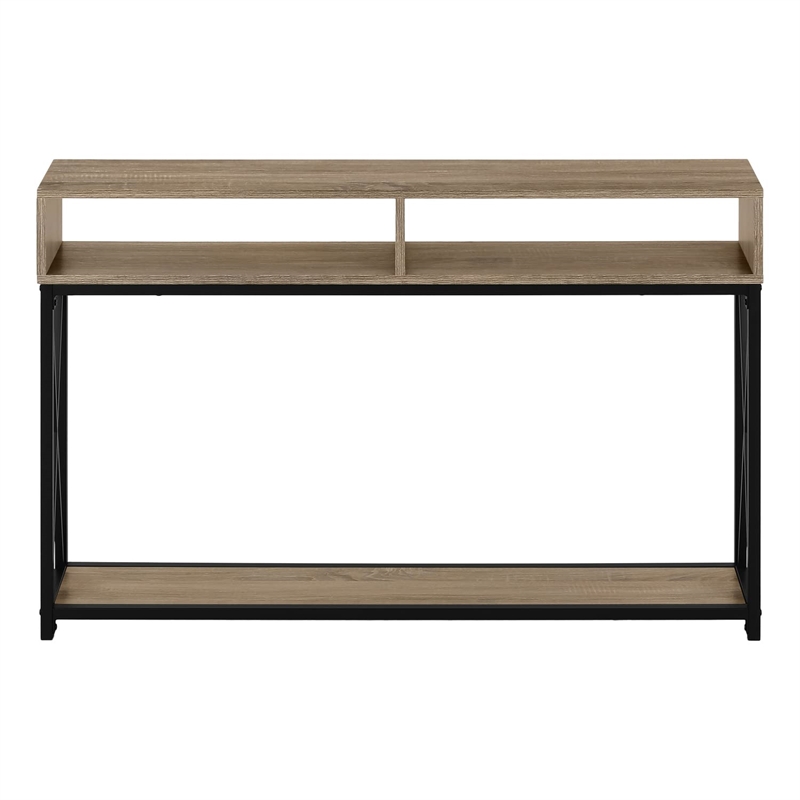 Accent Table Console Entryway Narrow Sofa Bedroom Metal Brown