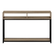 Accent Table Console Entryway Narrow Sofa Bedroom Metal Brown