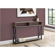 Accent Table Console Entryway Narrow Sofa Bedroom Metal Brown