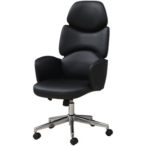monarch high back faux leather executive office swivel chair