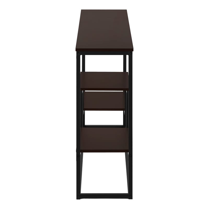 Accent Table Console Entryway Narrow Sofa Bedroom Metal Brown