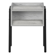 Accent Table Side End Nightstand Lamp Living Room Bedroom Metal Grey