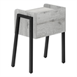 Accent Table Side End Nightstand Lamp Living Room Bedroom Metal Grey