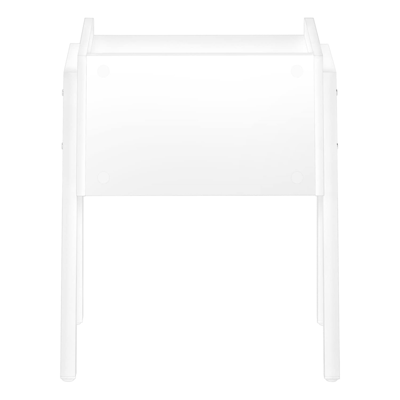 Accent Table Side End Nightstand Lamp Living Room Bedroom Metal White
