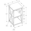 Accent Table Side End Nightstand Lamp Living Room Bedroom Metal Grey