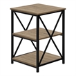 Accent Table Side End Nightstand Lamp Living Room Bedroom Metal Brown
