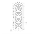 Bookshelf Etagere Corner 4 Tier 62