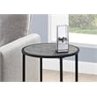 Accent Table Side Round End Nightstand Lamp Bedroom Metal Grey