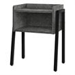 Accent Table Side End Nightstand Lamp Living Room Bedroom Metal Grey
