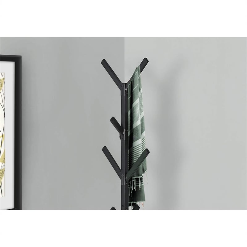 Coat Rack Hall Tree 8 Hooks Entryway 70