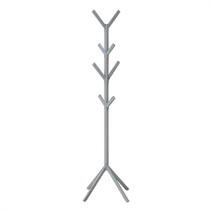 Coat Rack Hall Tree 8 Hooks Entryway 70&quotH Bedroom Metal Grey