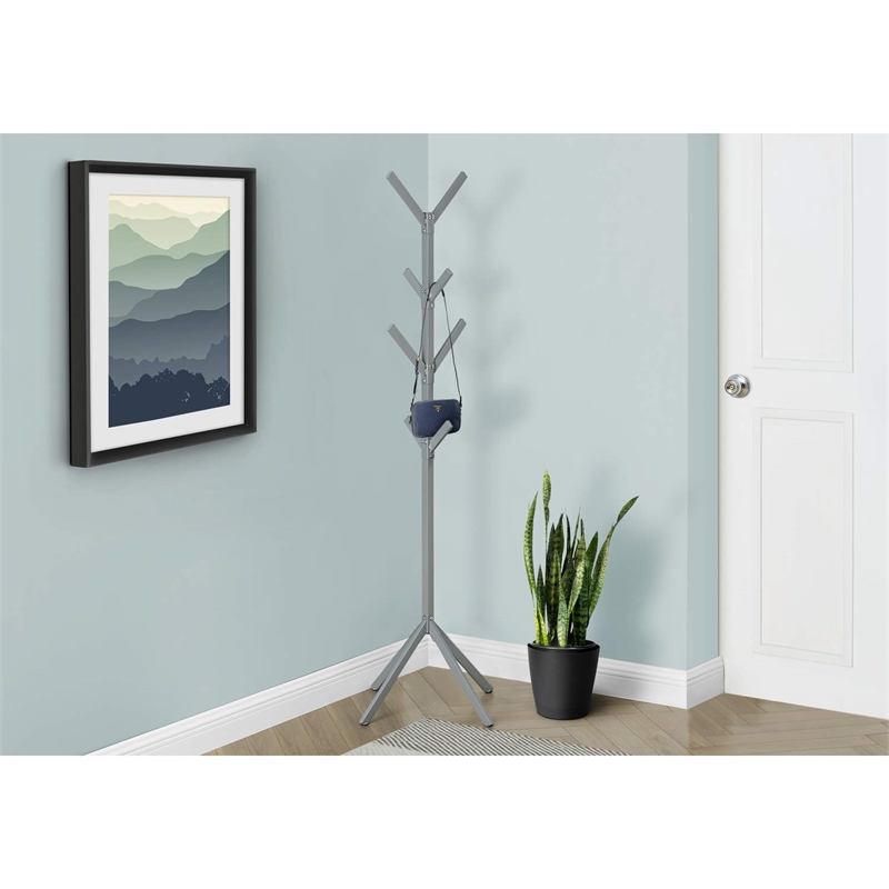 Coat Rack Hall Tree 8 Hooks Entryway 70