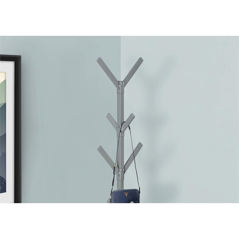 Coat Rack Hall Tree 8 Hooks Entryway 70