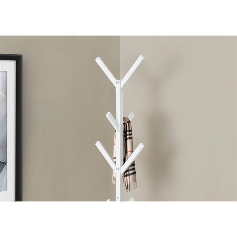 Coat Rack Hall Tree 8 Hooks Entryway 70