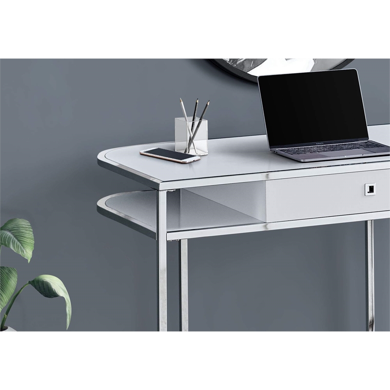 Computer Desk Home Office Laptop Storage Drawers 48