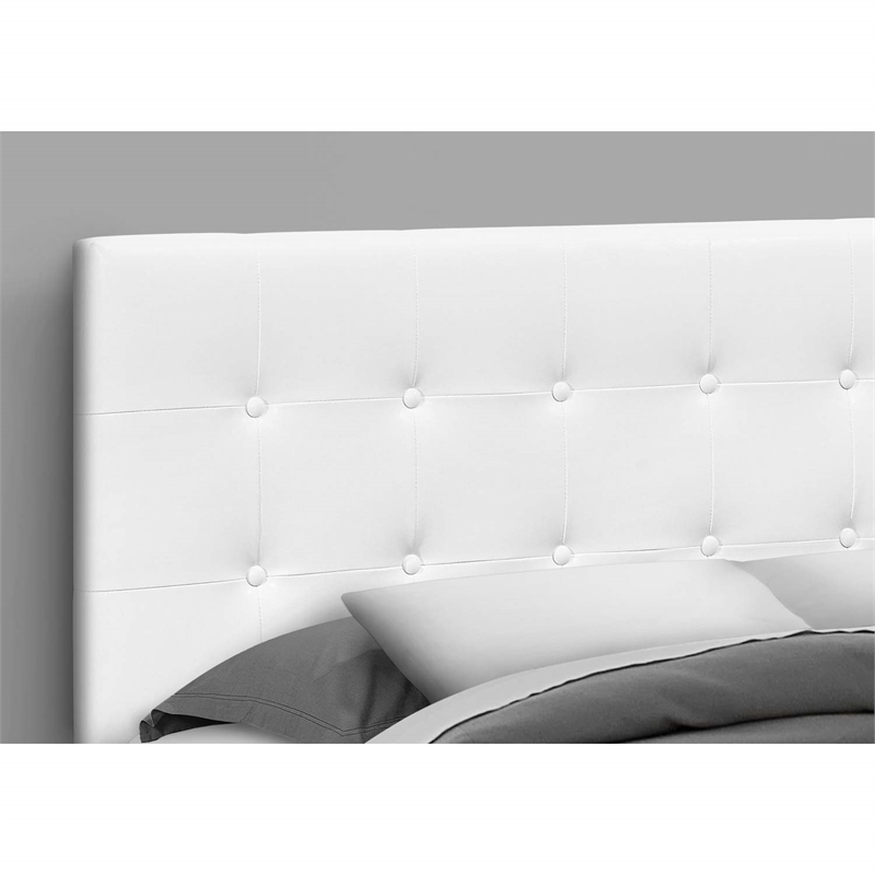 Bed Headboard Only Queen Size Bedroom Upholstered Pu Leather Look White