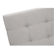 Bed Queen Size Platform Bedroom Frame Upholstered Linen Look Grey