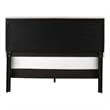 Bed Queen Size Platform Bedroom Frame Upholstered Linen Look Beige Black