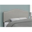 Bed Headboard Only Full Size Bedroom Upholstered Linen Look Grey
