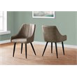 Dining Chair Set Of 2 Side Upholstered Kitchen Dining Room Fabric Beige