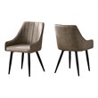 Dining Chair Set Of 2 Side Upholstered Kitchen Dining Room Fabric Beige