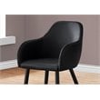 Dining Chair Set Of 2 Side Kitchen Dining Room Pu Leather Look Black