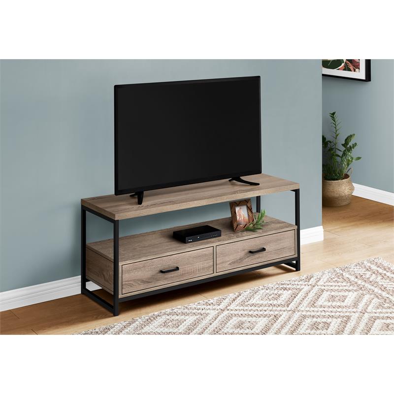 Tv Stand 48 Inch Console Living Room Bedroom Laminate Brown