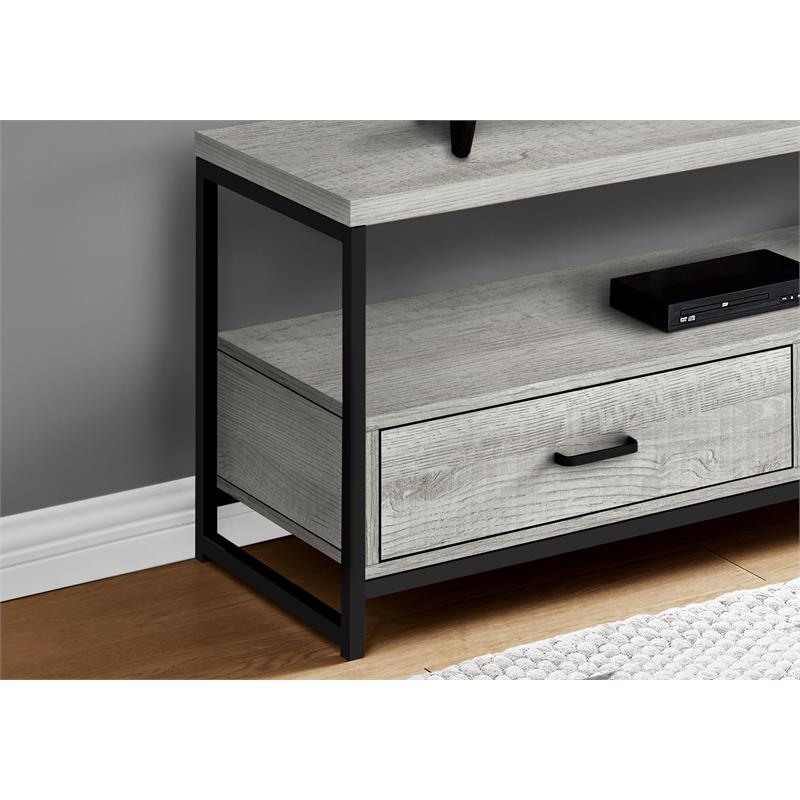 Tv Stand 48 Inch Console Living Room Bedroom Laminate Grey