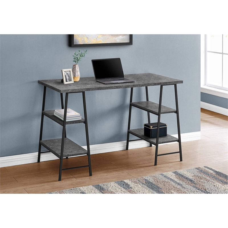 Computer Desk Home Office Laptop Storage Shelves 48