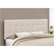 Bed Headboard Only Queen Size Bedroom Upholstered Linen Look Beige
