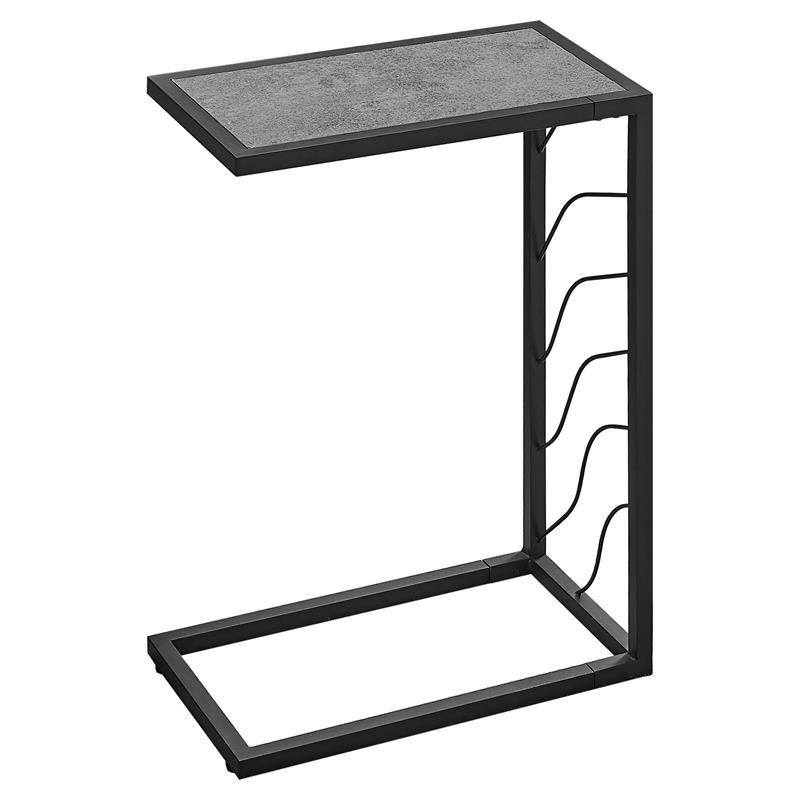 Monarch Specialties Rectangular Contemporary Metal Accent Table In Gray I 3301