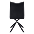 Dining Chair Set Of 2 Side Kitchen Dining Room Pu Leather Look Black