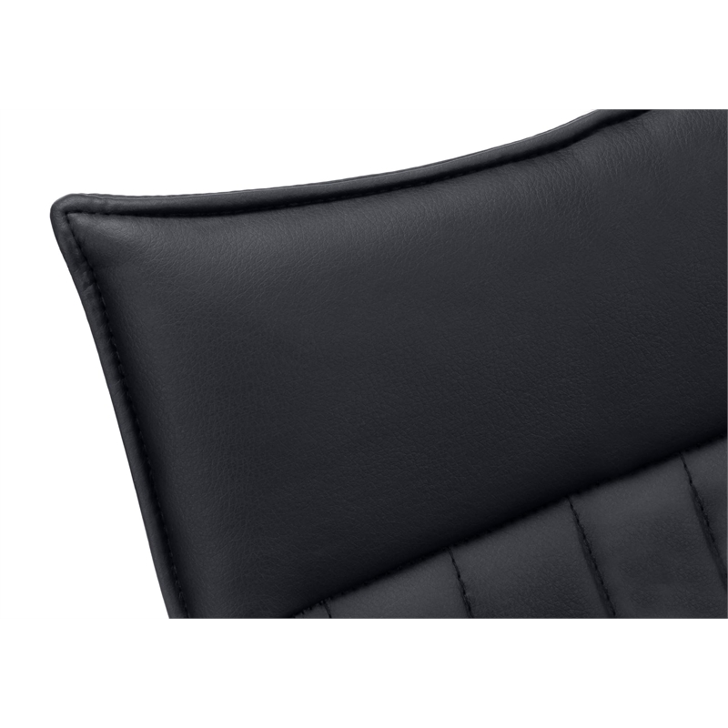 Dining Chair Set Of 2 Side Kitchen Dining Room Pu Leather Look Black