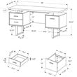 Computer Desk Home Office Laptop Storage Drawers 60
