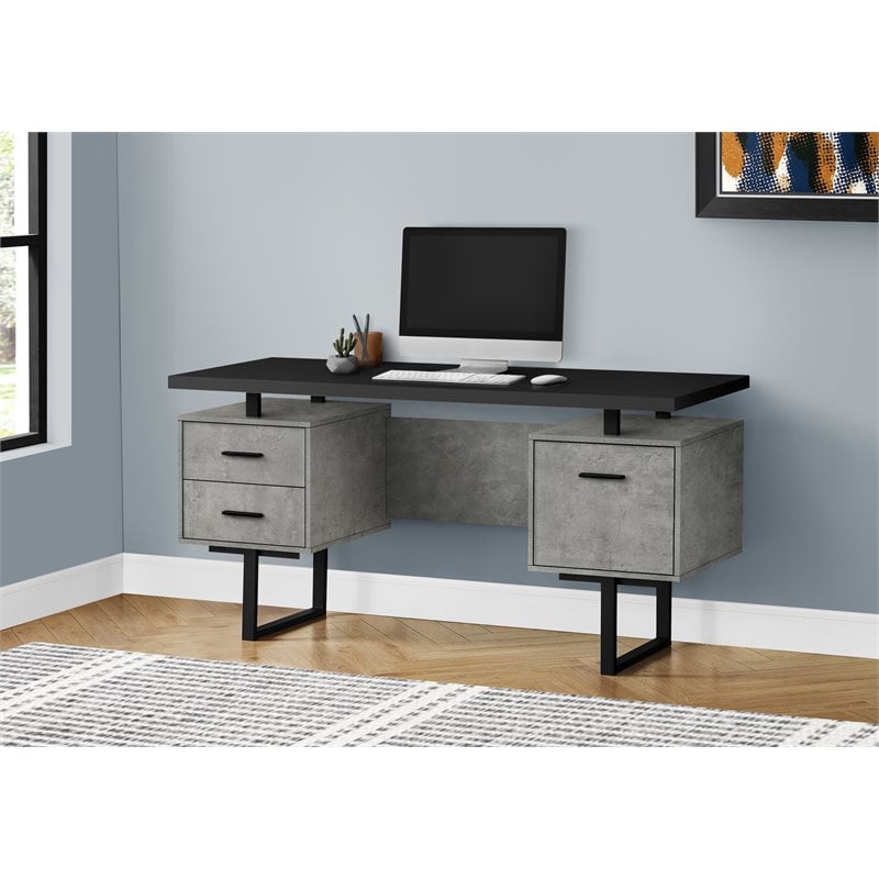 Computer Desk Home Office Laptop Storage Drawers 60