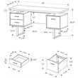 Computer Desk Home Office Laptop Storage Drawers 60