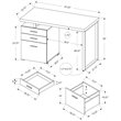 Computer Desk Home Office Laptop Storage Drawers 48