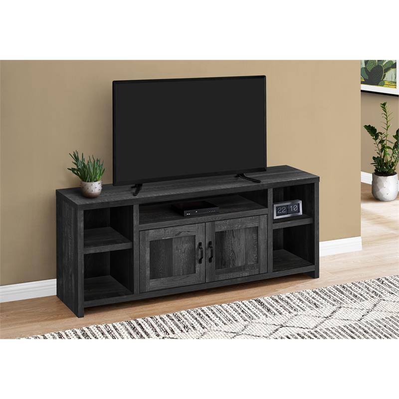 Tv Stand 60 Inch Console Living Room Bedroom Laminate Black